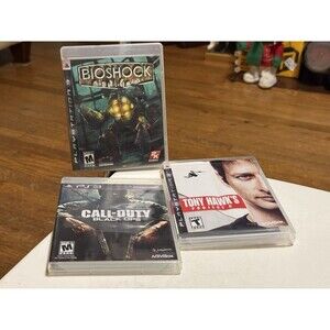 PS3 Games Lot Of 3 , Bioshock, Call Of Duty Black Ops, Tony Hawk’s Project 8
